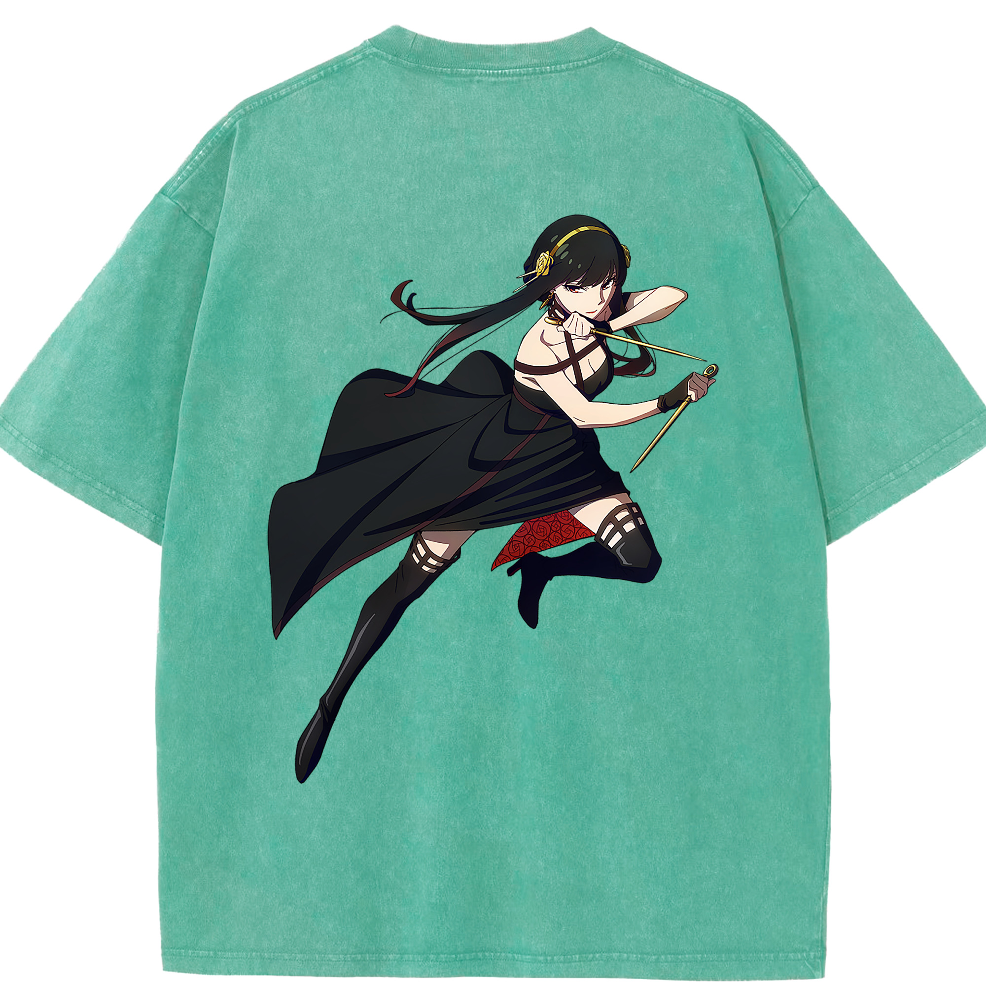 （画像用） SPY×FAMILY间谍家家酒 綿100% ヴィンテージ風 半袖Tシャツ（背面プリント）